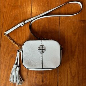 Tory Burch Cream Colored Crossbody Bag used in excellent condition.